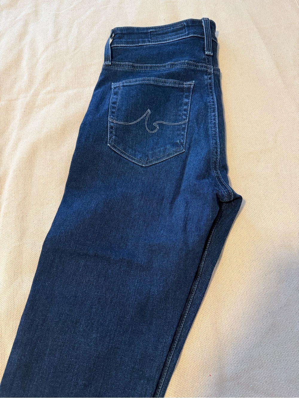 Womens AG Stevie Dark Blue Denim Jeans